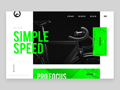 Landing Page - Simple Speed bike blog cadence cycling gear landing page pro simple speed ui ux web design