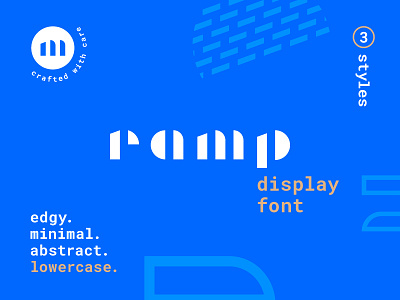 Ramp Display Font abstract display font edgy font lowercase minimal ramp style typeface
