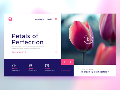 LoveSend Landing Page brownie points cards flowers landing page love sweets ui ux valentines day web design