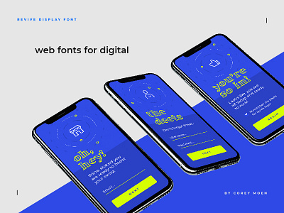 Revive Display Web Fonts apps digital display font minimal outline serif stencil type typeface web fonts
