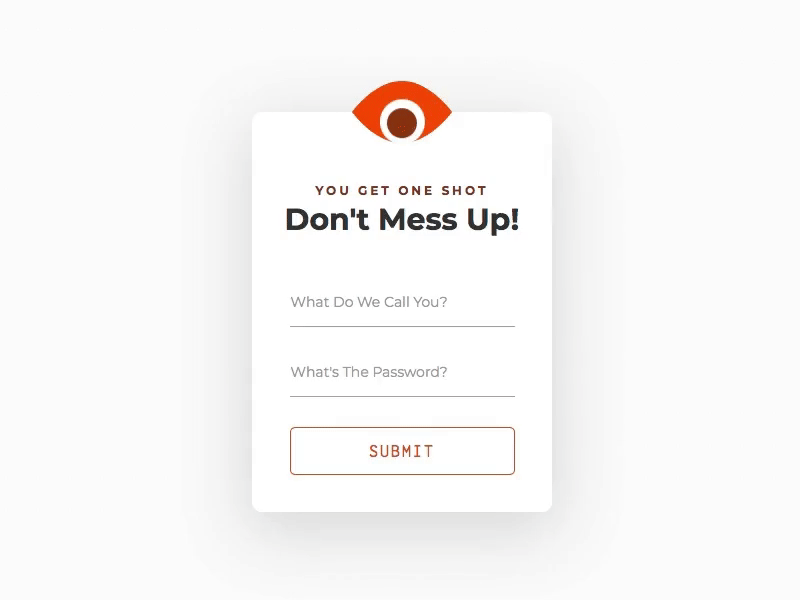 Login Eye interaction heart design stellar hover animation css front-end web ui card webflow