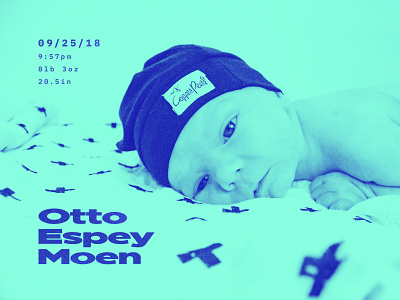 Otto Espey Moen baby birth brand cute dad font moen name otto son typeface