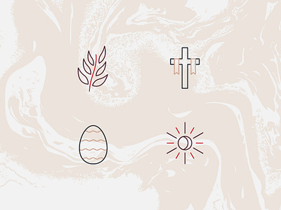 Victory Icons blood branding branding and identity christ christian cross crucifixion easter easter flyer fluid icons illustration logo typography vector victory wave