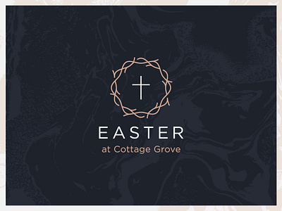 Easter at Cottage Grove blood branding branding and identity christ christian cross crucifixion easter easter flyer fluid illustration logo typography vector victory wave
