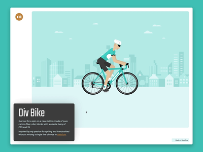 Div Bike bianchi bike celeste character character animation code css cycling div bike html interaction js tour de france ui design webdesign webflow