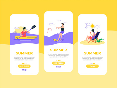 summer illustration any app beach business caracter design exploration free holiday icon illustration summer summer camp ui ux vector web