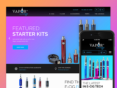 Ecommerce Store color ecommerce electronics gradient responsive shopping store volusion web