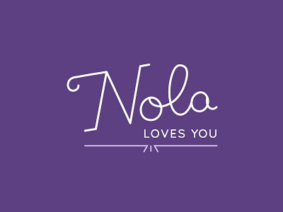 Nola logo logo new orleans retro script typography