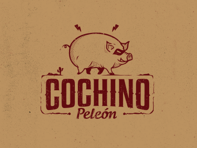 Carne de cerdo design drawning food logo mexican piggy product tacos venezuela
