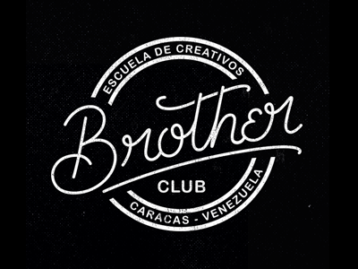 Brother Club design letter logo shield typography