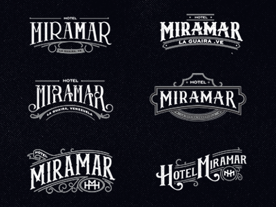 Miramar Hotel bn branding bw design hotel lettering logo miramar porposal solo update