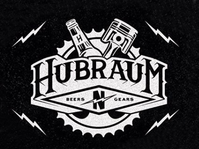 HUBRAUM bar beer commision moto pub typography work