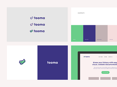 Brand Identity for Tooma brand brand guide brand identity dino dinosaur dinosaurs logo mark logodesign