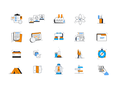 Camping Icons for Encamp camping compass icon set icons icons design icons pack iconset map tent