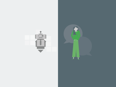 Robot vs Human Illustration human lady robot tech versus vs woman