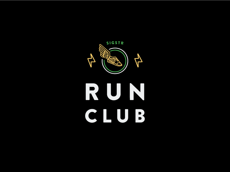 Sigstr Run Club lightning bolts tennis shoe running shoe shoe sigstr running club run club run