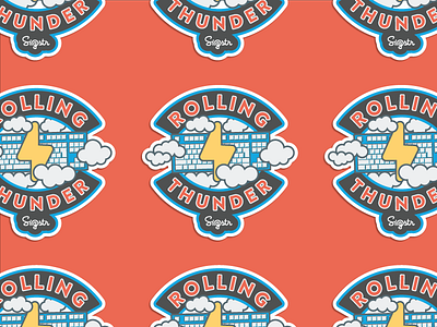 Rolling Thunder Sticker cloud clouds keyboard lightning lightning bolt sigstr sticker thunder