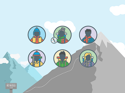 Mount Revenue Infographic Assets backpack backpacking backpacks clouds mountain mountain climbing sigstr trail