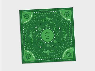 Sigstr Bandana bandana dog email signature green pitbull pup puppy shamrock sigstr skull sugar skull