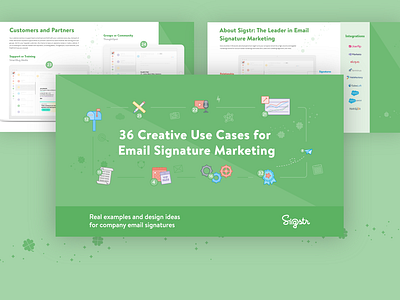 36 Creative Use Cases for Email Signature Marketing Ebook ebook ebook cover ebook layout ebooks email email marketing green layout design shamrock shamrocks sigstr