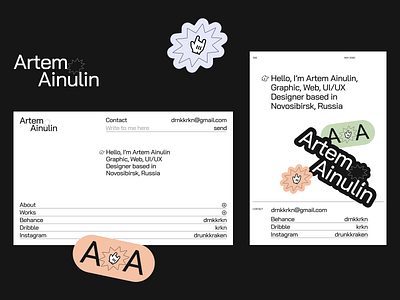 Artem Ainulin Branding brand identity branding graphic design logo ui uiux ux web web design website