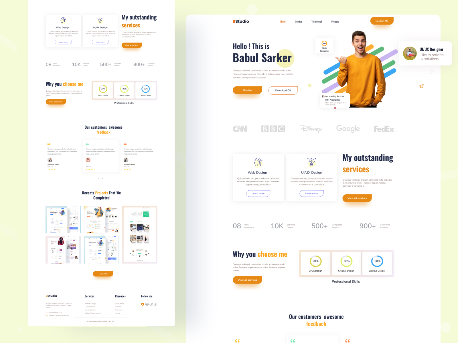 BStudio || Personal Website Landing Page Exploration By Babul Sarker🔥 ...