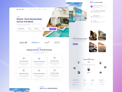 Hotel Website || Landing Page Exploration booking branding color creative design creative ui design graphic design hotel booking hotel landing page hotel website landing page typography ui uiux web design web ui webdesign website