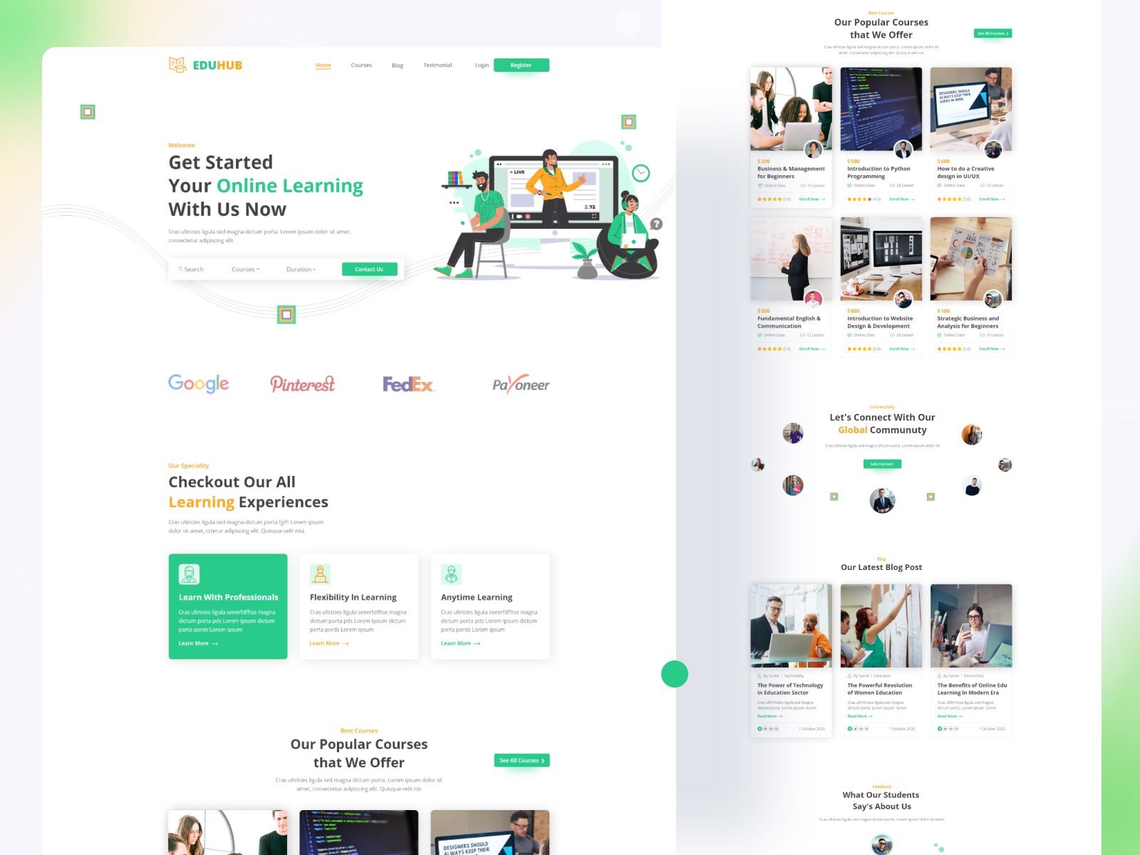 Online Education Website || Landing Page Exploration by Babul Sarker🔥 ...