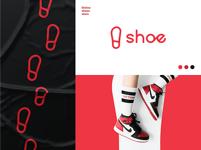 Shoe | Logo for online shoes store branding clean dribbble dribbble debut first shot foot footsteps gradient hello dribble identity letter s logo design logotype odessa online store pink red shoes ukraine