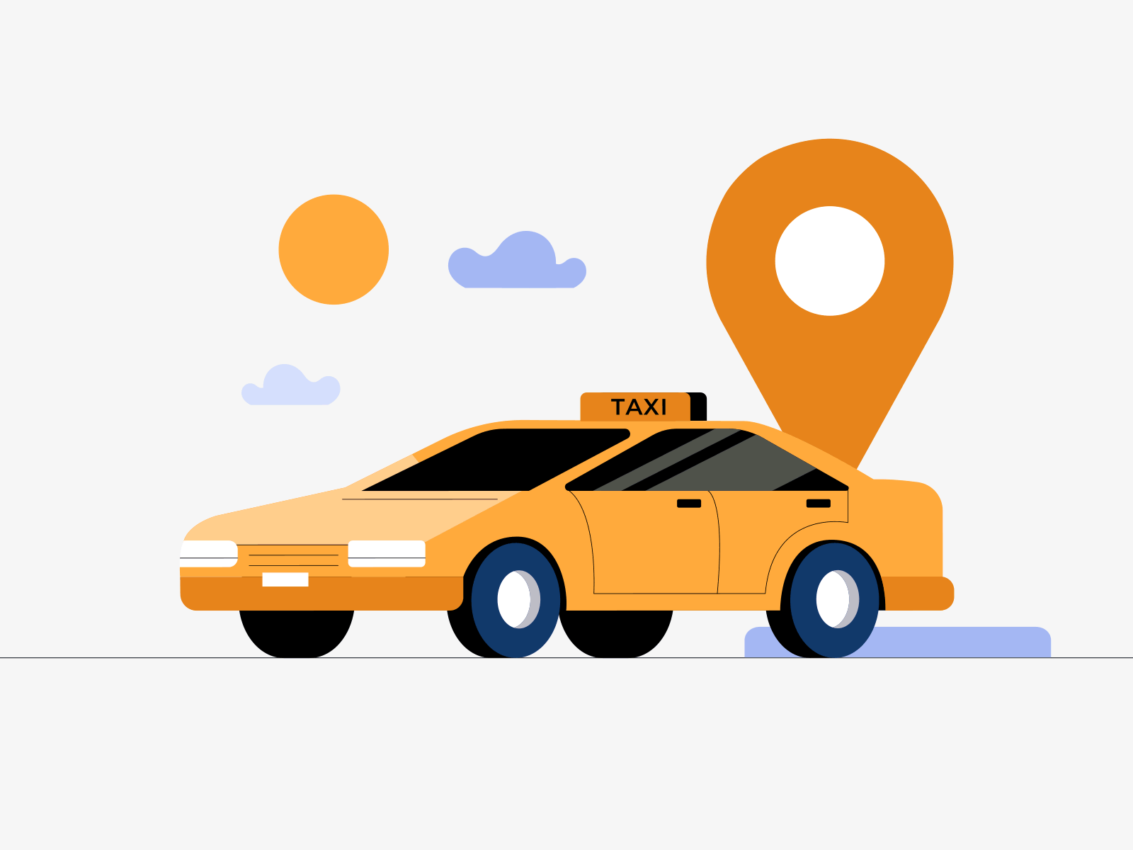 Mini Explainer for Taxi Service 2d animation after effects animation explainer illustration motion design motion graphics taxi
