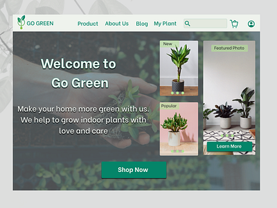 Home Page of Go Green digitaldesigner ui uidesign uiux ux uxdesign visualdesign