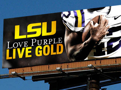 LSU Football Billboard in Atlanta billboard football geaux louisiana lsu ncaa sec sports tigers