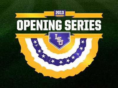 2013 LSU Baseball Opening Series Logo alex box stadium baseball bunting louisiana lsu sports state