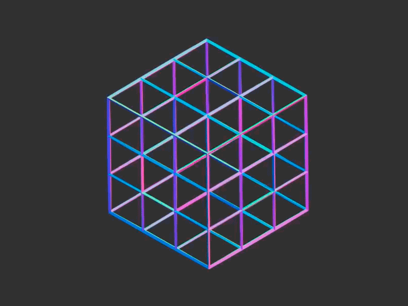 Rotating Isometric Cube 3d animation blender isometric