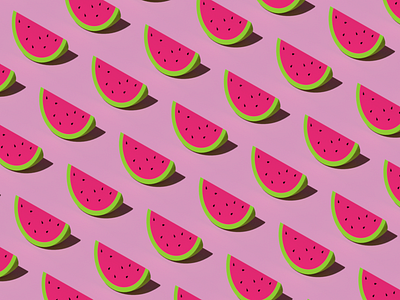 Watermelon Pattern 3d blender 🍉