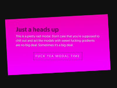Fuck Yea Modal Time