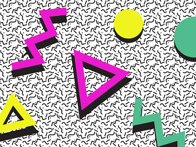 80s Pattern 80s cool rad shapes shaps