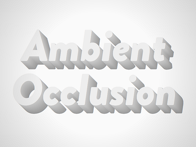 3D Text with ambient occlusion mixin 3d 3d text ambient occlusion ao mixin