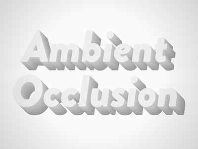3D Text with ambient occlusion mixin 3d 3d text ambient occlusion ao mixin