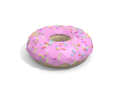 Low Poly Donut 3d blender donut low poly