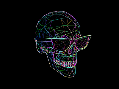 Skull Rainbow Edge Detect