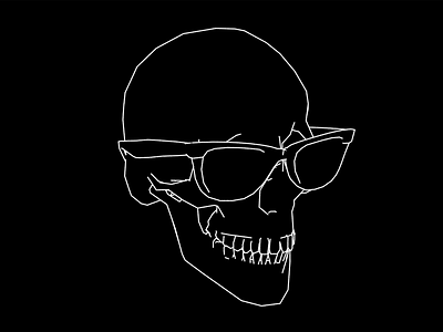 Skull contour outline 3d blender everyday skull