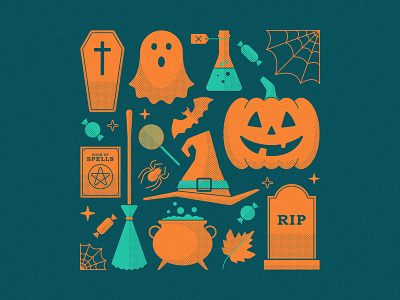 Happy Halloween design flat flat lay halloween halloween design halloween party illustration illustration digital illustrator ilustrations