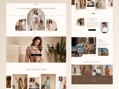 Main page for online clothing store branding design ecommerce graphic design landing logo marketing online store ui ux