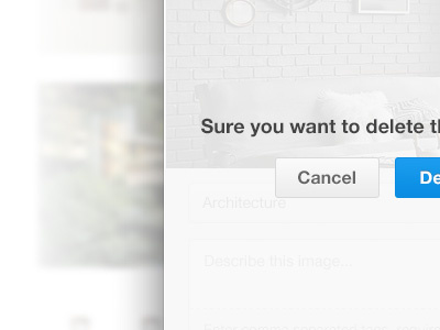 Confirm blur button cancel confirm delete designspiration dialog modal overlay window
