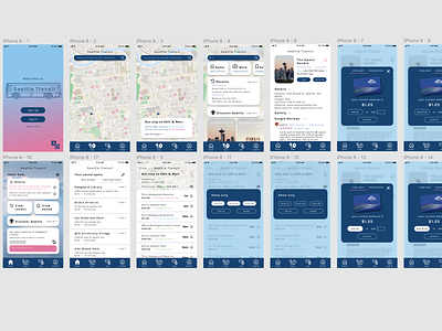 Bus App Screens app branding busapp colors design figma logo transportation ux