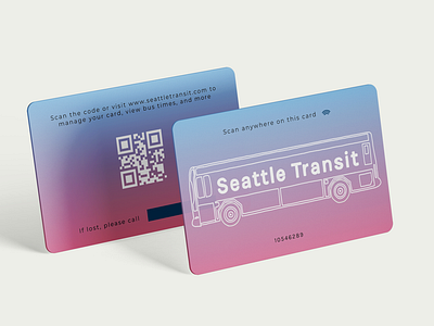 Mockup of bus card