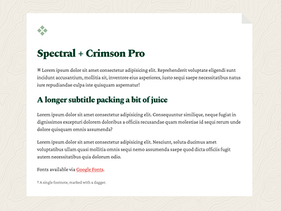Spectral Crimson Pro font combination css css3 design typography web