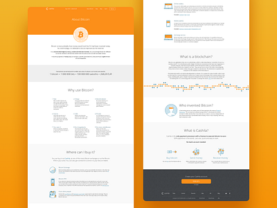 About Bitcoin crypto design flat ui ux website