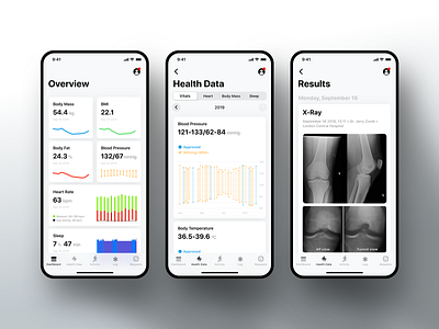 Healthcare iPhone app for Patients app design flat health ios iphone medical mobile ui ux